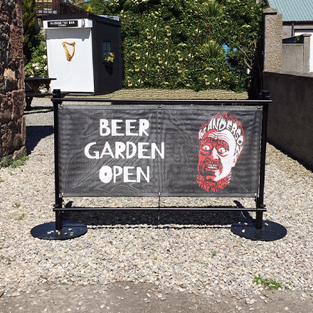 Cafe Barrier System for Outdoor Advertising