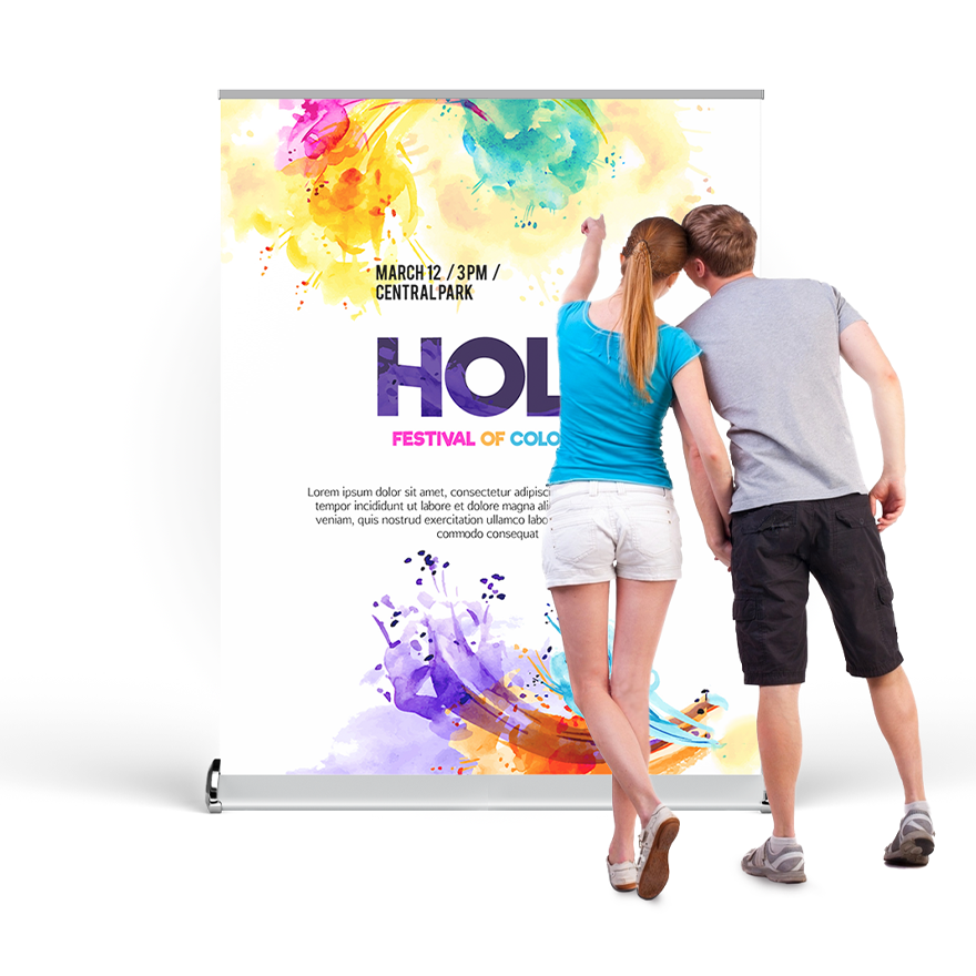 1500mm x 2000mm Roller Banner Image Showing Scale