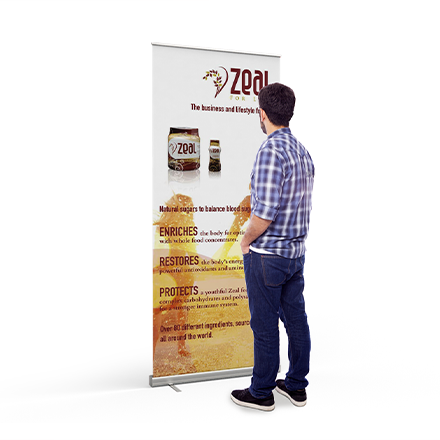 800mm x 2000mm Roller Banner example
