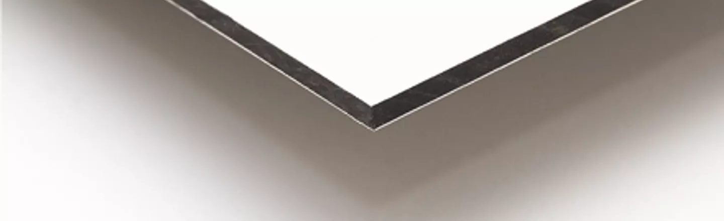 Side view of 3mm aluminium composite panel (ACM)