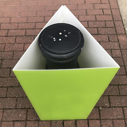Bollard cover shown top down