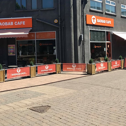 Cafe Barrier for Outside Use