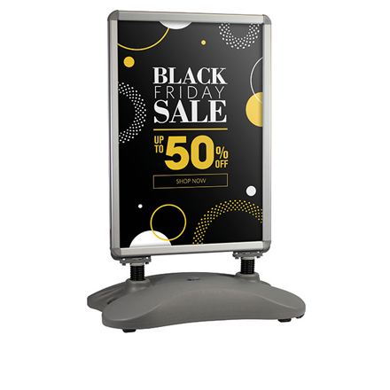 Colour printed snap frame pavement sign