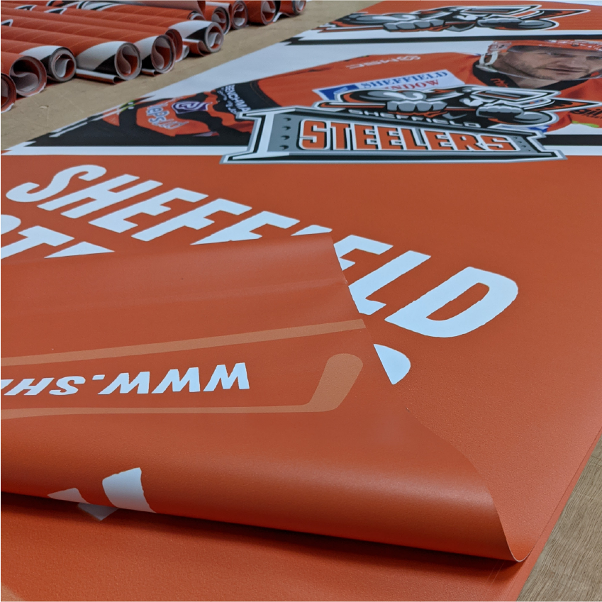 Double Sided PVC banner for Sheffield Steelers