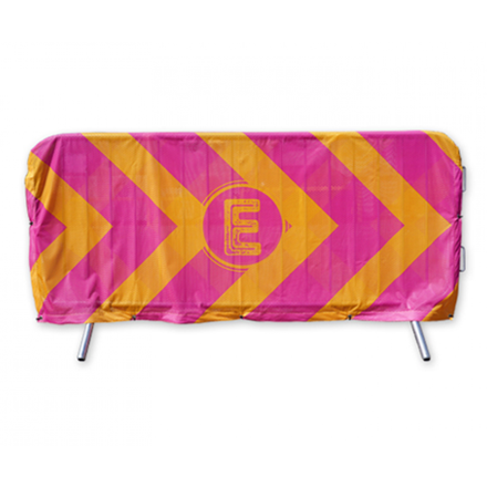 Fabric Crowd Barrier Cover example