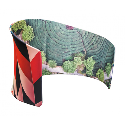 Large C-Shaped Fabric Booth