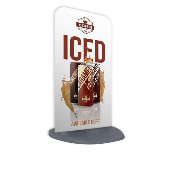 Coffee advertising on pavement sign display panel