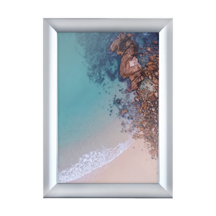 Image of anodized silver aluminium trappa poster frame