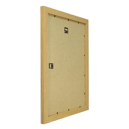 Image of back of natural wood A2 poster frame