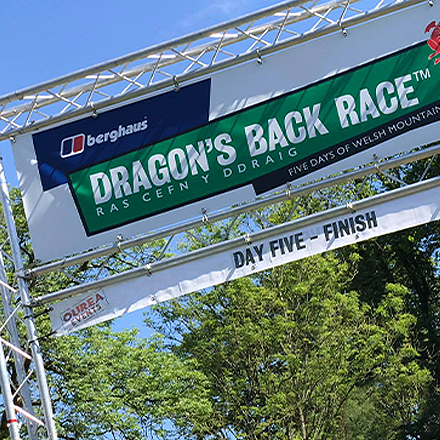 PVC Banner for Dragons Back Race