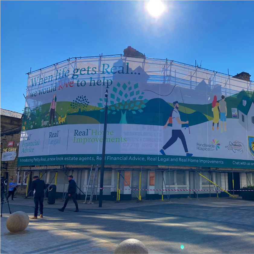 Scaffold Banner for Advertising Space