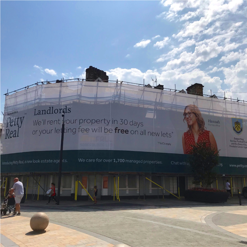 Scaffold Banner for Advertising Space