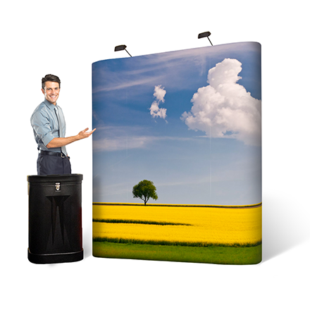 Straight 3x2 Pop Up Stand Image Showing Scale